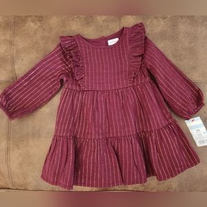 Maroon baby girl dress